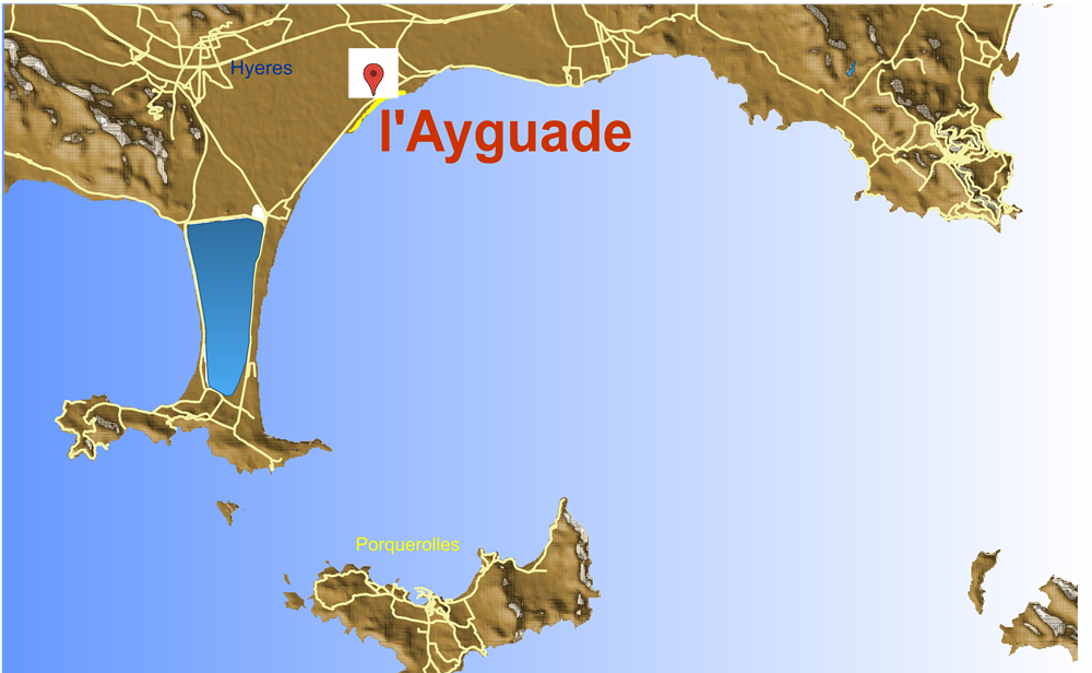 Localisation de nos locations en Baie de Hyeres